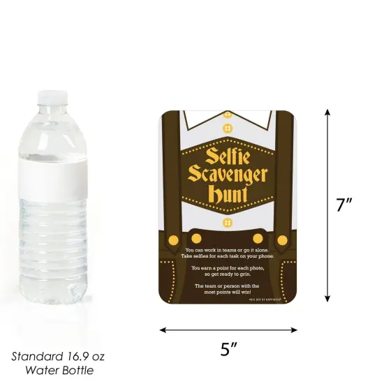 Big Dot of Happiness Oktoberfest - Selfie Scavenger Hunt - Beer Festival Game - Set of 12 {4}