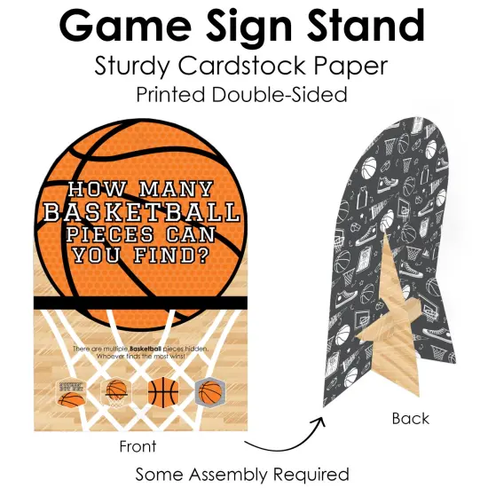 Big Dot of Happiness Nothin&rsquo; But Net - Basketball - Baby Shower or Birthday Party Scavenger Hunt - 1 Stand and 48 Game Pieces - Hide and Find Game {7}