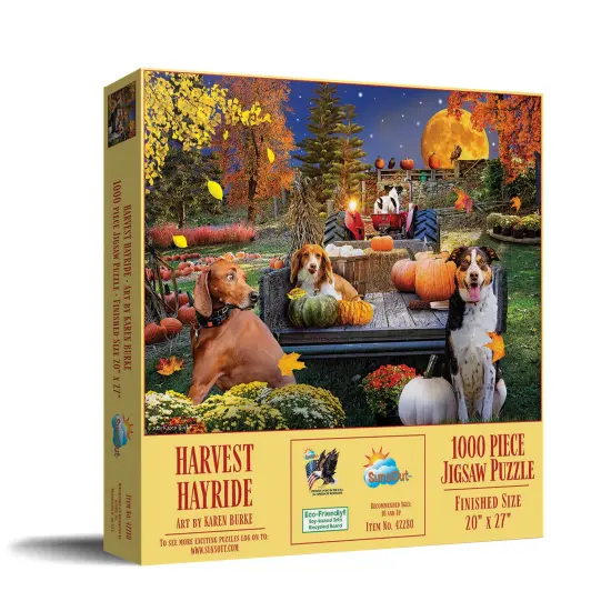 Sunsout Harvest Hayride 1000 pc Halloween Jigsaw Puzzle 42280 {3}