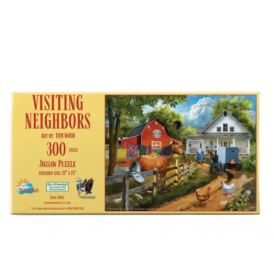 Sunsout Visiting Neighbors 300 pc Jigsaw Puzzle 29802 {4}