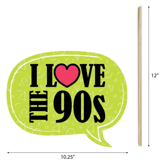 Big Dot of Happiness 90's Throwback - 1990's Party Photo Booth Props Kit - 20 Count {7}