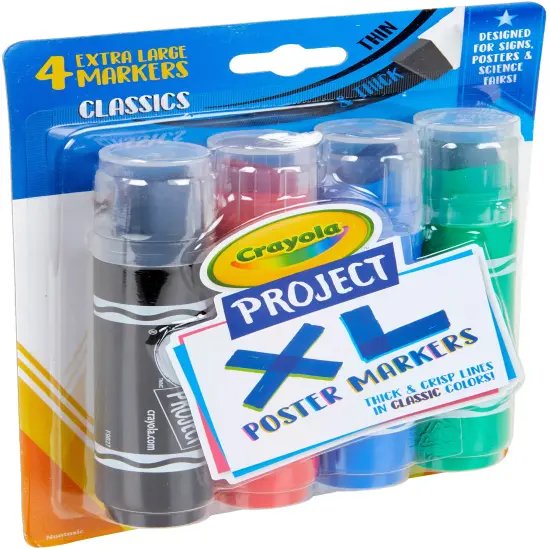 Crayola Project XL Poster Markers 4/Pkg-Classic Colors {2}