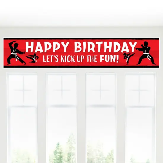 Big Dot of Happiness Karate Master - Happy Birthday Martial Arts Decorations Party Banner {6}