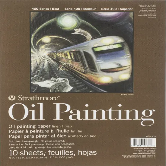 Strathmore 400 Series Oil Painting Pad 9"X12"-10 Sheets {1}