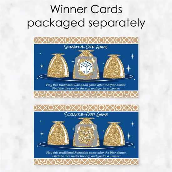 Big Dot of Happiness Ramadan - Eid Mubarak Al Siniya Game Scratch Off Cards - 22 Count {4}