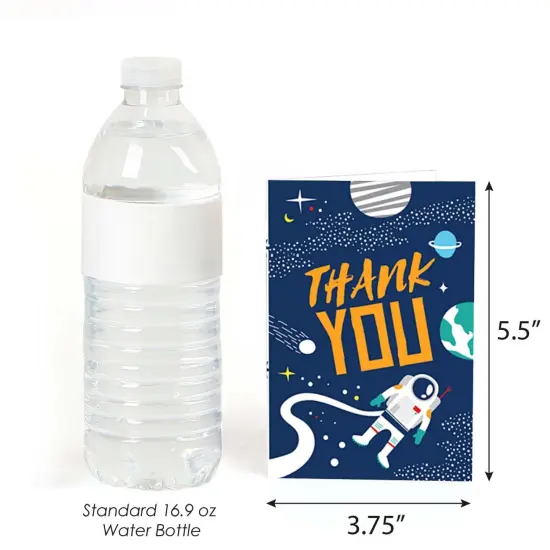 Big Dot of Happiness Blast Off to Outer Space - Rocket Ship Baby Shower or Birthday Party Thank You Cards (8 count) {4}