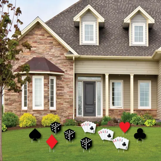 Big Dot of Happiness Las Vegas - Card Suits and Dice Lawn Decorations - Outdoor Casino Themed Yard Decorations - 10 Piece {3}