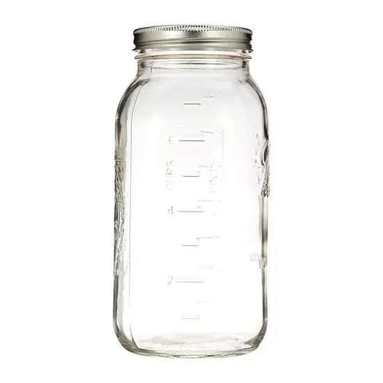 Ball Wide Mouth Half-Gallon Clear Glass Canning Jars Lids and Bands Pack of 6 {5}