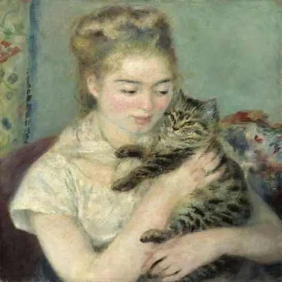 Woman with a Cat Poster Print byPierre-Auguste Renoir - Item # VARPDX279694 {1}