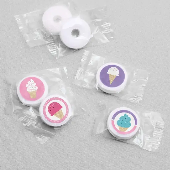 Big Dot of Happiness Scoop Up the Fun - Ice Cream - Sprinkles Party Round Candy Sticker Favors - Labels Fits Chocolate Candy (1 Sheet of 108) {4}