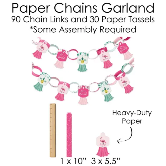 Big Dot of Happiness Pink Flamingo - Party Like a Pineapple - Banner and Photo Booth Decor - Tropical Summer Party Supplies Kit - Doterrific Bundle {7}