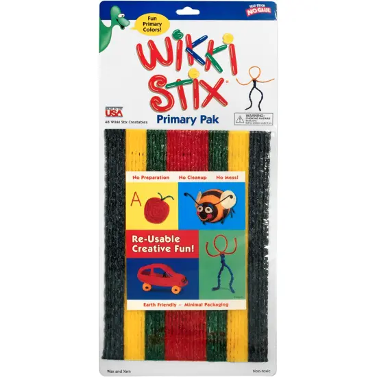 Wikki Stix 8" 48/Pkg-Primary {1}