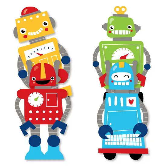 Big Dot of Happiness Gear Up Robots - Decorations DIY Birthday Party or Baby Shower Essentials - Set of 20 {3}