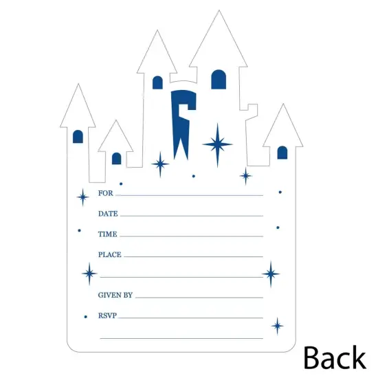 Big Dot of Happiness Royal Prince Charming - Shaped Fill-in Invitations - Baby Shower or Birthday Party Invitation Cards with Envelopes - Set of 12 {4}