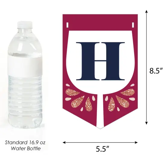 Big Dot of Happiness But First, Wine - Wine Tasting Birthday Party Bunting Banner - Birthday Party Decorations - Happy Birthday {4}