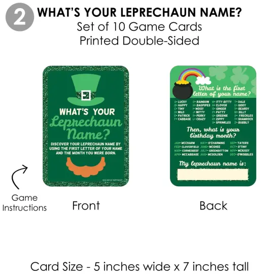 Big Dot of Happiness St. Patrick's Day - 4 Saint Paddy's Day Party Games - 10 Cards Each - Gamerific Bundle {7}