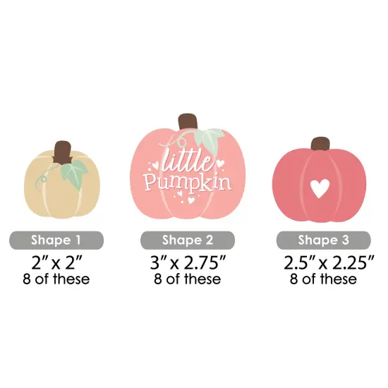 Big Dot of Happiness Girl Little Pumpkin - DIY Shaped Fall Birthday Party or Baby Shower Cut-Outs - 24 Count {3}