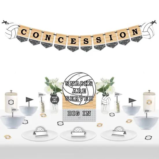 Big Dot of Happiness Bump, Set, Spike - Volleyball - DIY Baby Shower or Birthday Party Concession Signs - Snack Bar Decorations Kit - 50 Pieces {1}