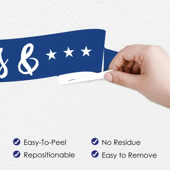 Big Dot of Happiness Stars & Stripes - Peel and Stick Patriotic Party Decoration - Wall Decals Backdrop {4}