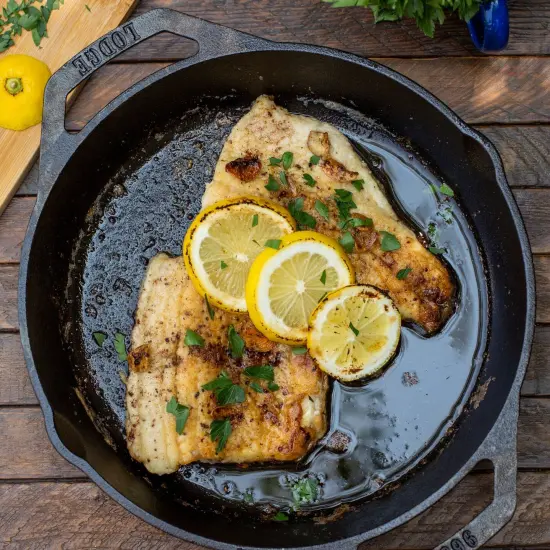 Lodge Cast Iron Dual Handle Camper Skillet Pan Seasoned 10.25 in {4}