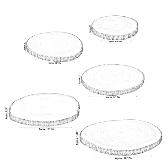 Barky Natural Wood Slabs Rustic Ornament Slice Tray Table Charger {5}