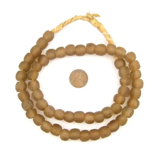 The Bead Chest African Recycled Glass Beads, 11mm - Full Strand Eco-Friendly Fair Trade Sea Glass Beads from Ghana Handmade Ethnic Round Spherical Tribal Boho Krobo Spacer Beads Medley {7}