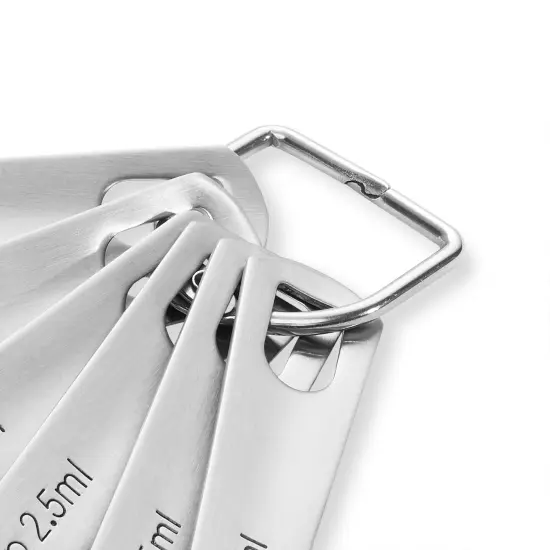 Last Confection Stainless Steel Measuring Spoons, Set of 6 for Dry Spices and Liquid Cooking & Baking Ingredients {5}