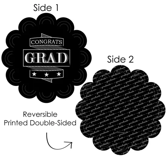 Big Dot of Happiness Graduation Cheers - Graduation Party Round Table Decorations - Paper Chargers - Place Setting For 12 {4}