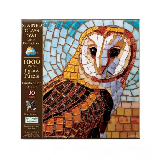 Sunsout Stained Glass Owl 1000 pc Jigsaw Puzzle 70703 {4}