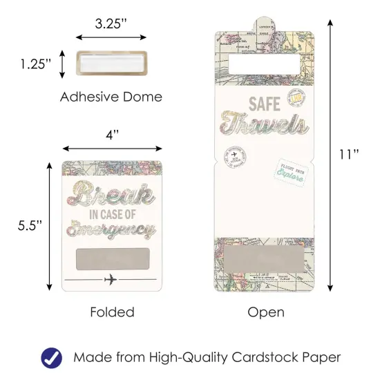 Big Dot of Happiness World Awaits - DIY Assorted Travel Themed Cash Holder Gift - Funny Money Cards - Set of 6 {6}