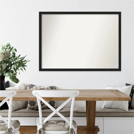 Amanti Art Non-Beveled Wall Mirror, Grace Brushed Gold Narrow Frame Grace Brushed Metallic Black Narrow Frame {6}