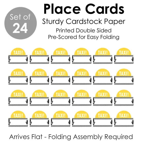 Big Dot of Happiness NYC Cityscape - New York City Party Tent Buffet Card - Table Setting Name Place Cards - Set of 24 {7}