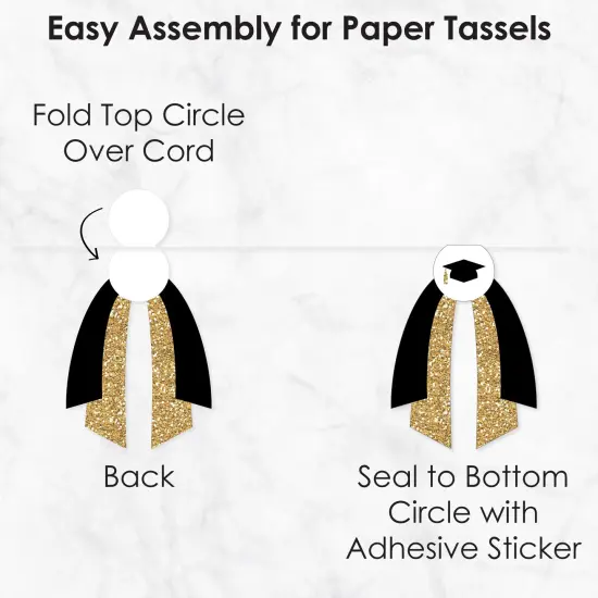 Big Dot of Happiness 30 Piece Gold Graduation Party Pennant Triangle Banner {7}