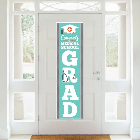 Big Dot of Happiness Medical School Graduation Party Door Decoration - Vertical Banner {4}