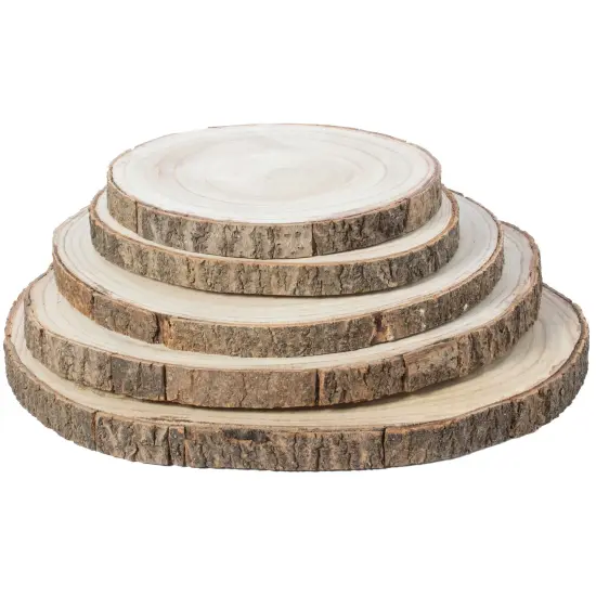 Barky Natural Wood Slabs Rustic Ornament Slice Tray Table Charger {3}