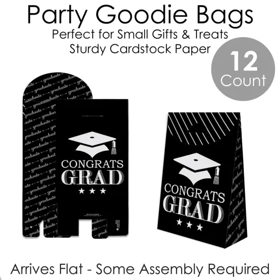 Big Dot of Happiness Graduation Cheers - Graduation Gift Favor Bags - Party Goodie Boxes - Set of 12 {7}