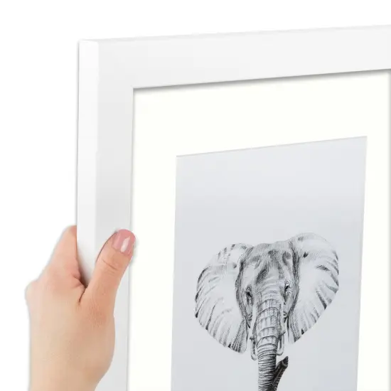 ArtToFrames Collage Photo Picture Frame with 3 - 3.5x5 inch Openings, Framed in White with Over 62 Mat Color Options and Regular Glass (CSM-3966-29) {3}