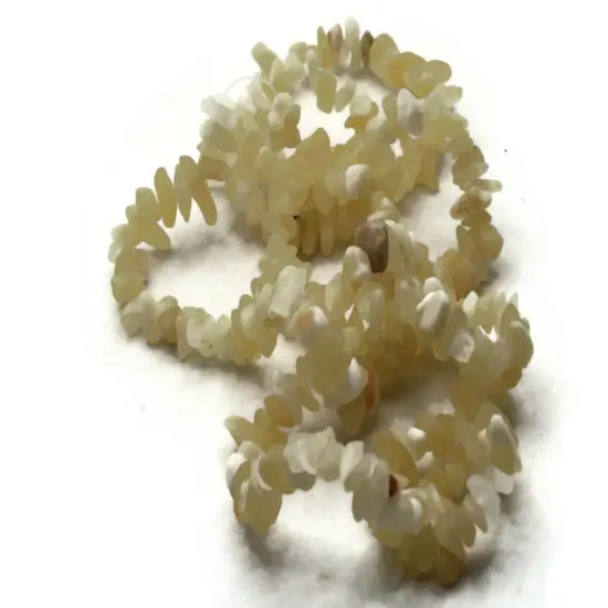 33 inch Small Aragonite Stone Chips Yellow Gemstone Beads {4}