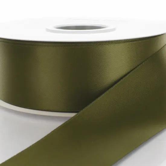 3" Double Faced Satin Ribbon 570 Moss Green 100yd {1}