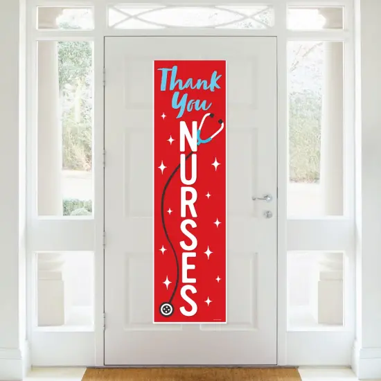 Big Dot of Happiness Thank You Nurses - Nurse Appreciation Week Front Door Decoration - Vertical Banner {3}
