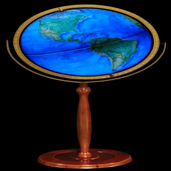 National Geographic Chamberlin 16" Blue Ocean Illuminated World Globe {2}