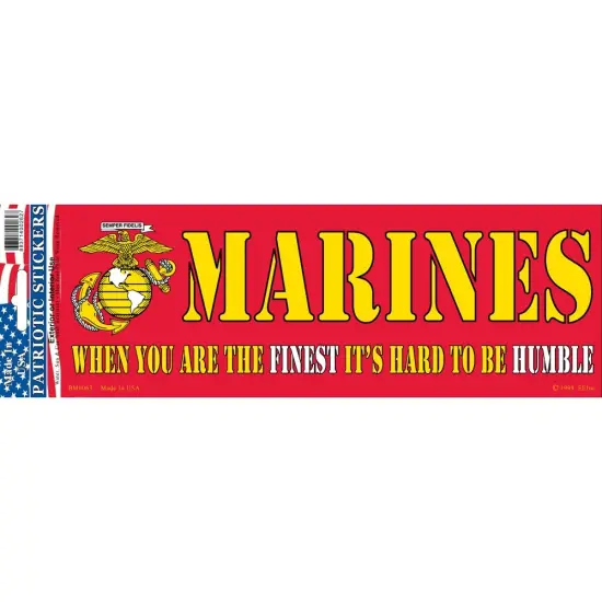 When You&rsquo;re The Finest U.S. Marines Bumper Sticker 3-1/4"X9" {1}