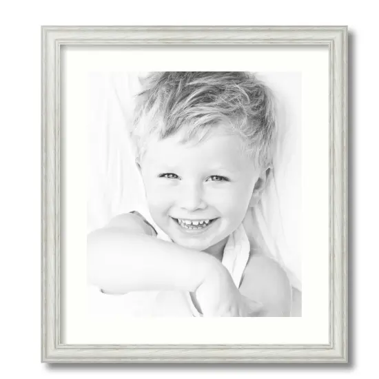 ArtToFrames 18x20" Matted Picture Frame with 14x16" Single Mat Photo Opening Framed in 1.25" White and 2" Mat (FWM-4098-18x20) {4}