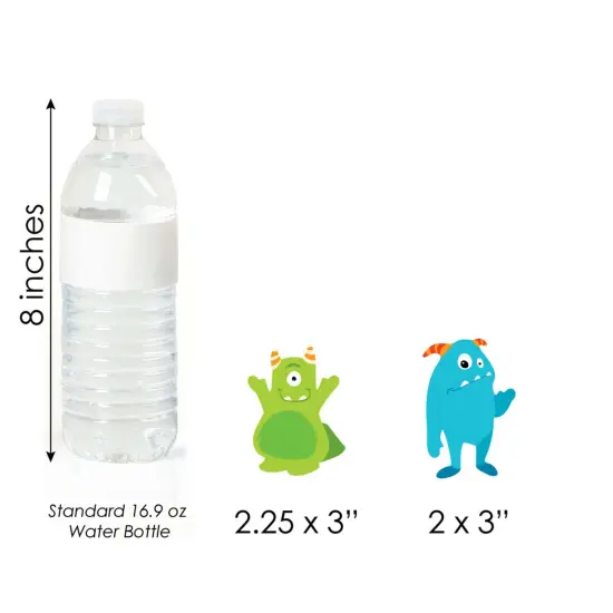 Big Dot of Happiness Monster Bash - DIY Shaped Little Monster Birthday Party or Baby Shower Cut-Outs - 24 Count {6}