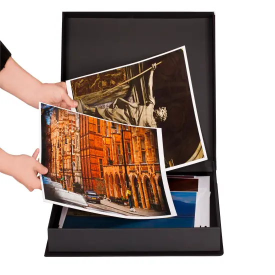 HG Concepts Art Photo Storage Box Eternity Archival Clamshell Box For Storing Artwork, Photos & Documents Deluxe Acid-Free Sturdy & Lined With Archival Paper {5}