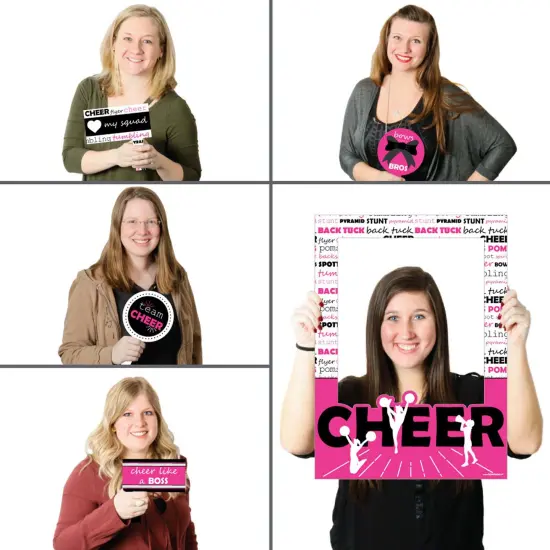 Big Dot of Happiness We've Got Spirit - Cheerleading - Birthday or Cheer Party Selfie Photo Booth Picture Frame & Props - Printed on Sturdy Material {3}
