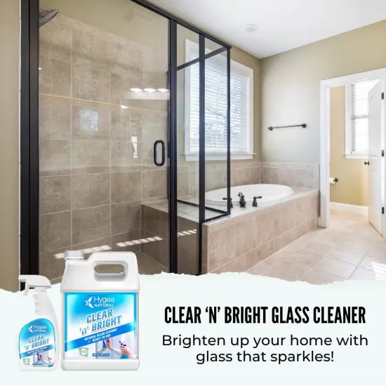 Hygea Natural Clear 'n' Bright - Natural Glass Cleaner (Ready to Use) Gallon {3}