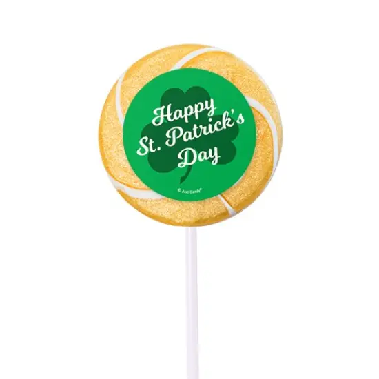 24ct St. Patrick's Day Lollipops Candy Party Favors (24 Pack) - Clover - by Just Candy {1}