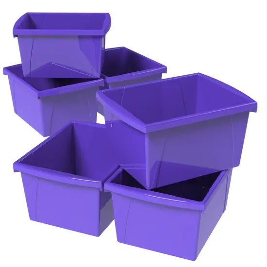 4 Gallon (15L) Classroom Storage Bin, Purple (Case of 6) {1}