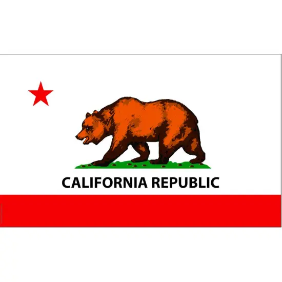 California Flag with Grommets 3ft x 5ft {1}